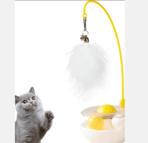 Cat Toys - Interactive Toy For Cat , Kitten Toys, Lightweight Resin Duck Shape Fun Stick For Kitten Play Indoor Outdoor ,Removable And Washable D (Option: White)